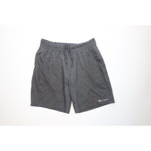 Vintage Y2K Champion Mens 2XL Faded Spell Out Heavy French Terry Shorts Gray